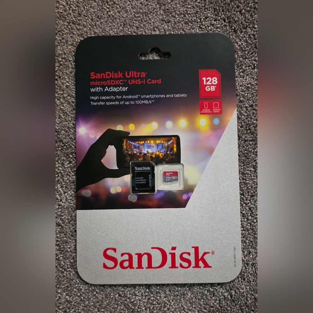 ScanDisk Ultra 128GB microSDXC Card with Adapter